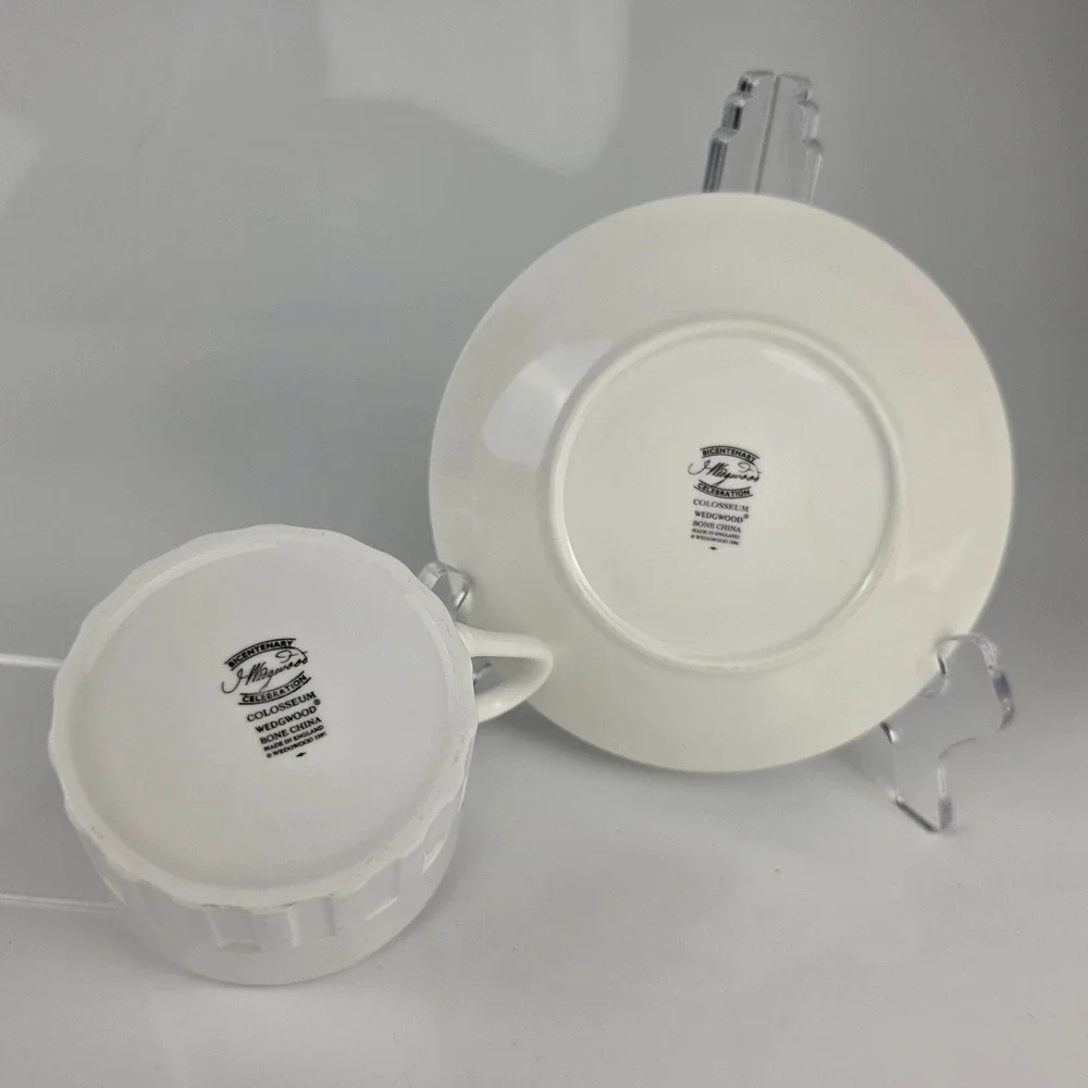 Wedgwood Colosseum Bicentenary Celebration Cup & Saucer Bone China England MULTI